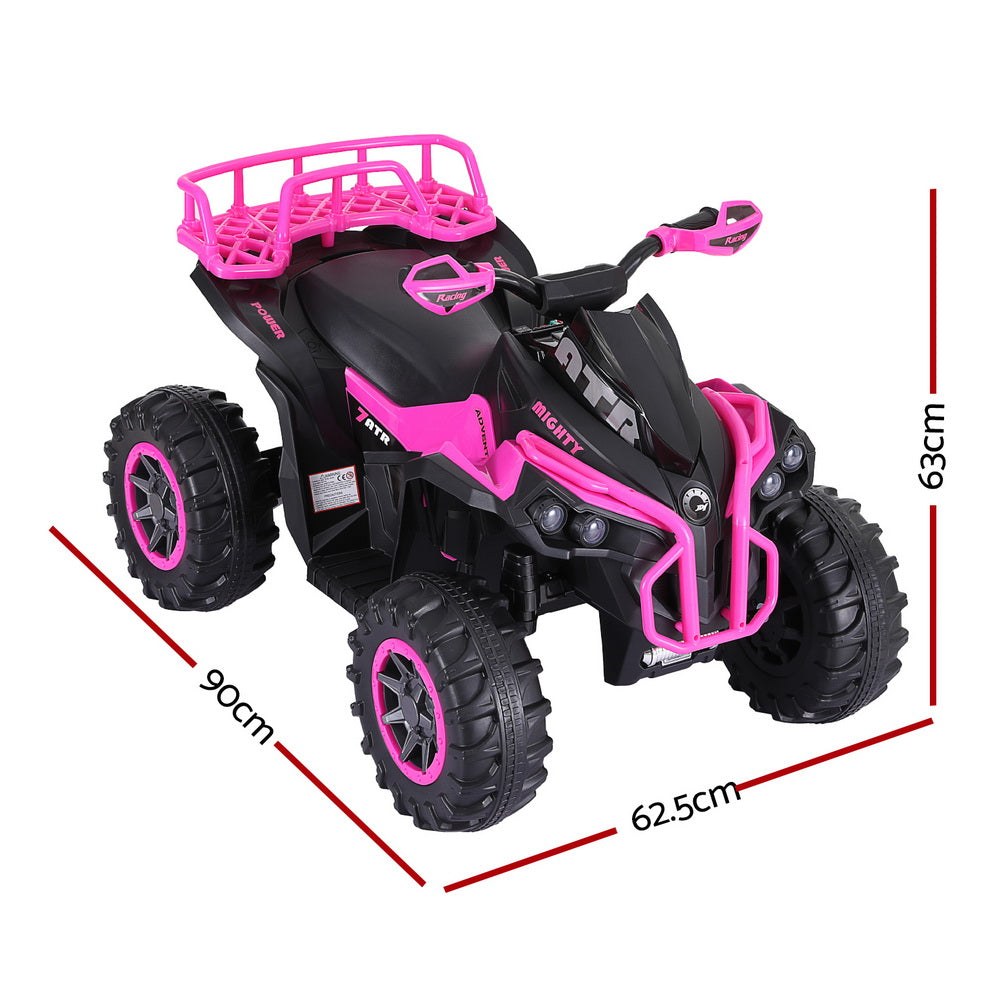 Rigo Kids Ride On Car ATV Quad Motorbike Storage Rack Electric Toys 12V Pink-1