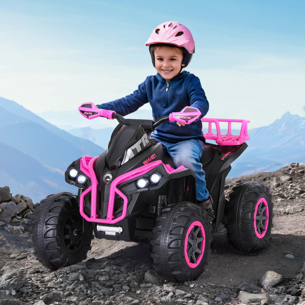 Rigo Kids Ride On Car ATV Quad Motorbike Storage Rack Electric Toys 12V Pink-6