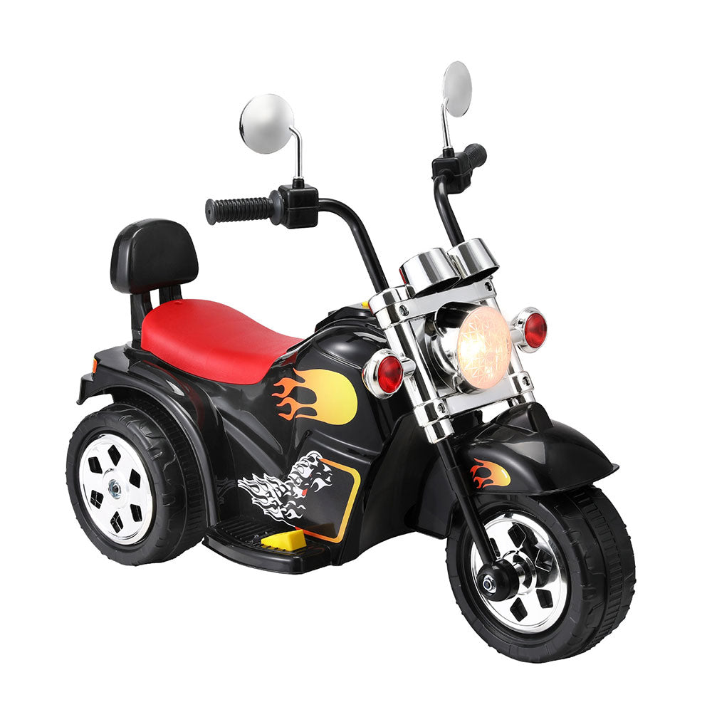 Rigo Kids Ride On Car Motorcycle Motorbike Electric Toys Horn Music 6V Black-0