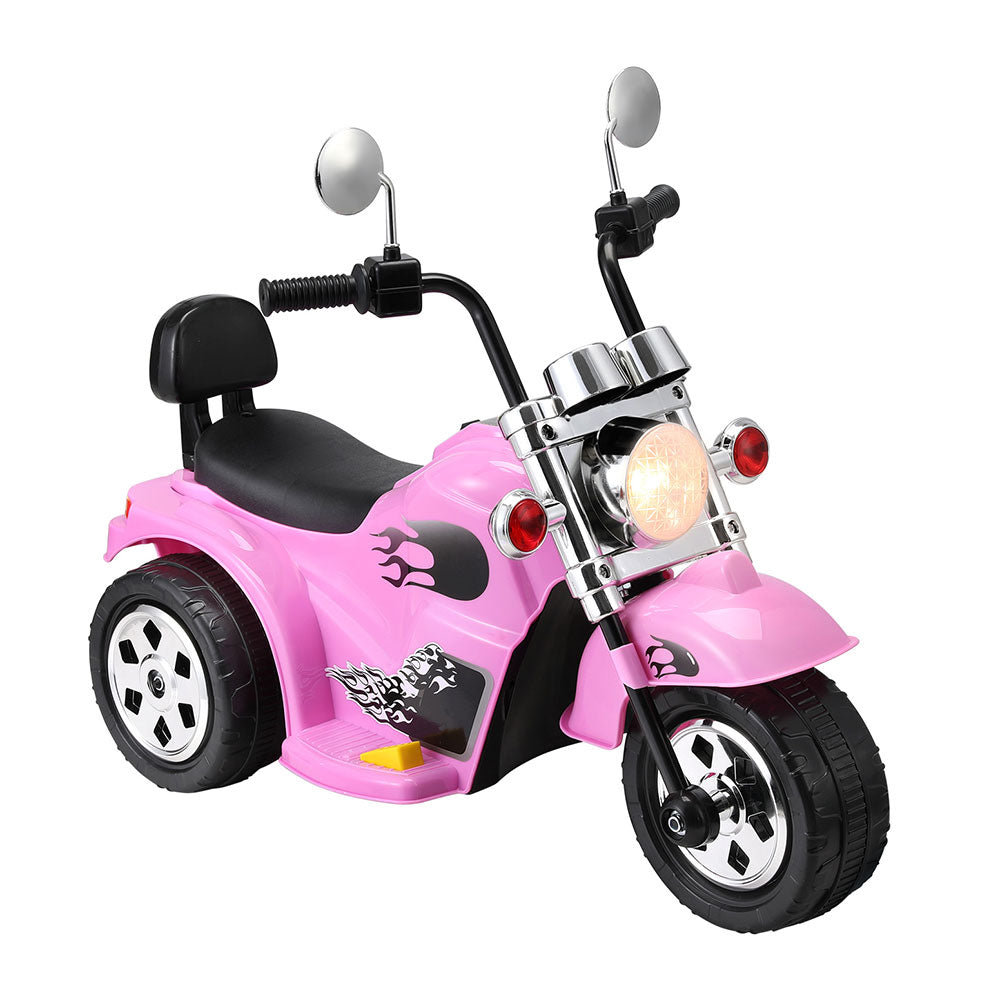 Rigo Kids Ride On Car Motorcycle Motorbike Electric Toys Horn Music 6V Pink-6