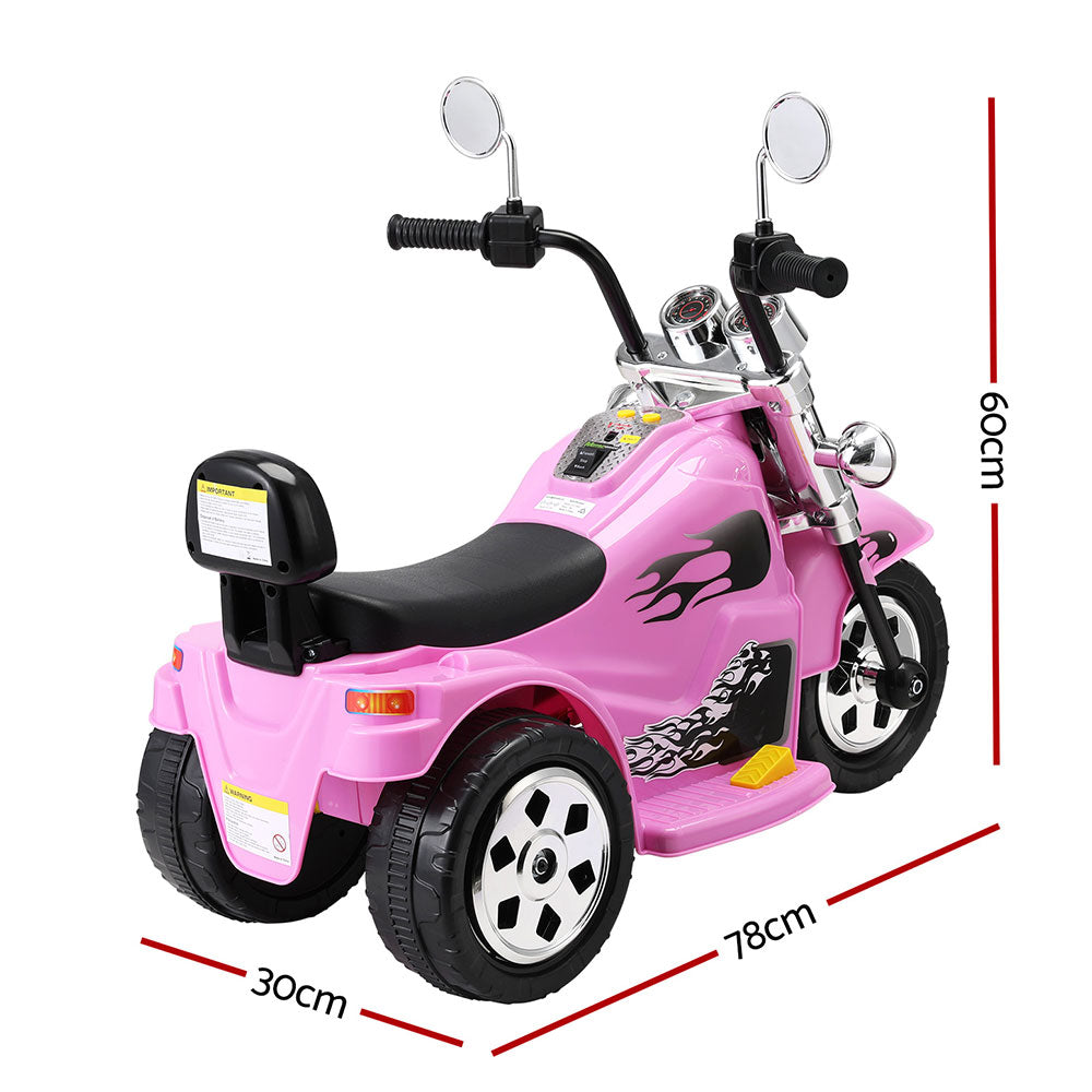 Rigo Kids Ride On Car Motorcycle Motorbike Electric Toys Horn Music 6V Pink-1