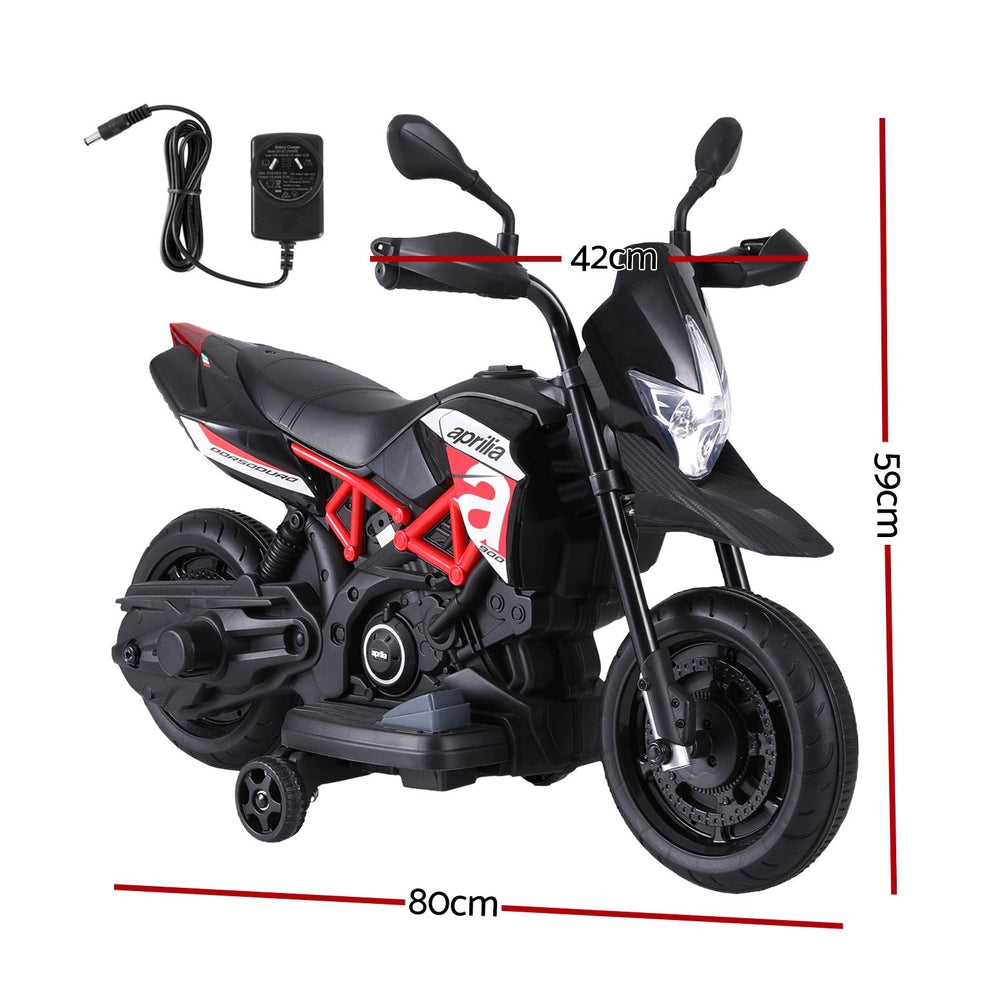 Kids Electric Ride On Car Motorcycle Motorbike Aprilia Licensed Dorsoduro 900-1