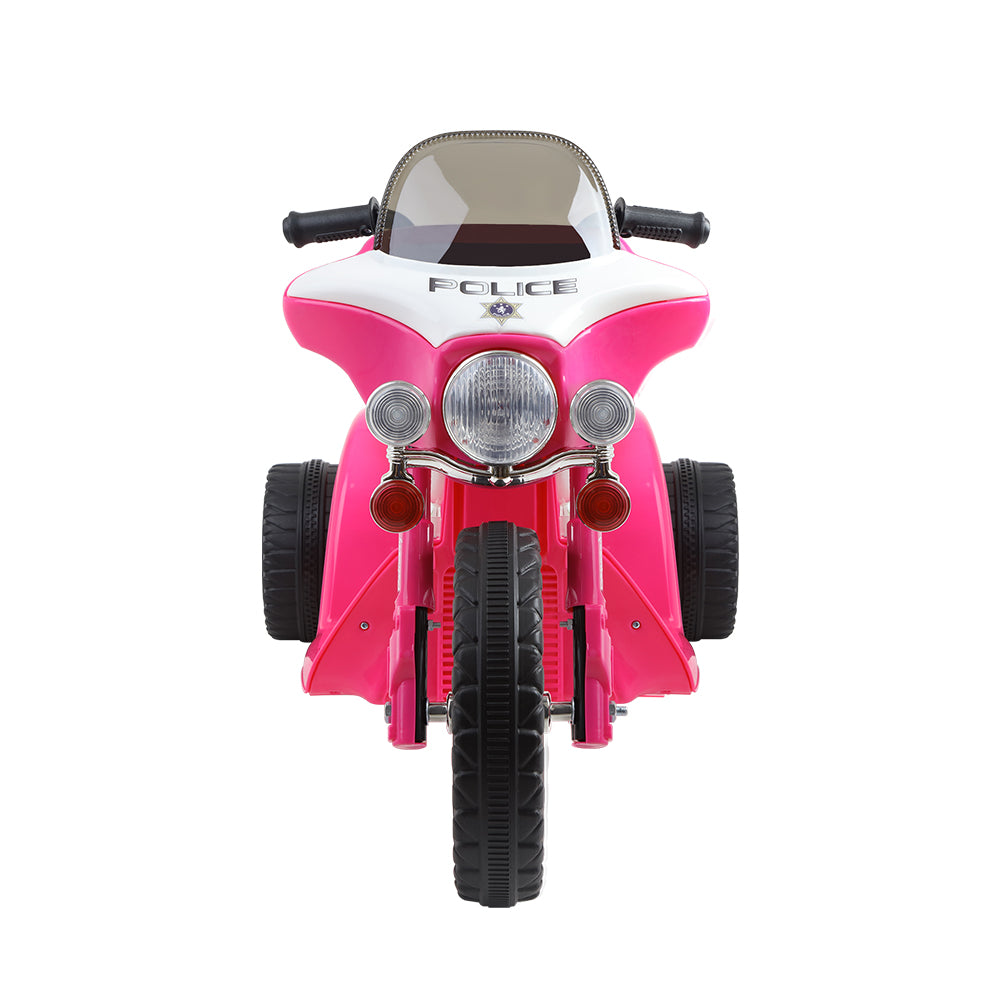 Rigo Kids Electric Ride On Patrol Police Car Harley-Inspired 6V Pink-2