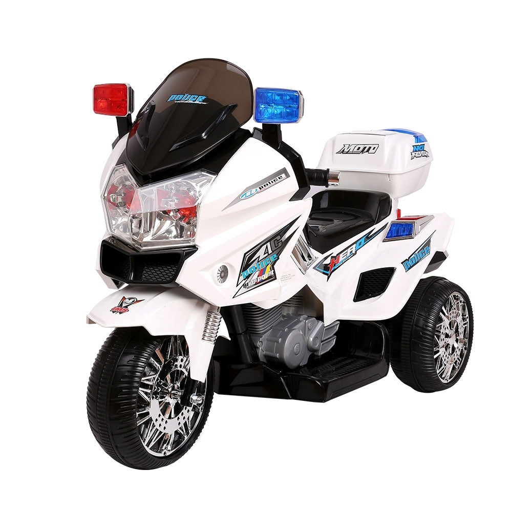 Rigo Kids Electric Ride On Patrol Police Car BMW-Inspired S1K 6V Battery White-0