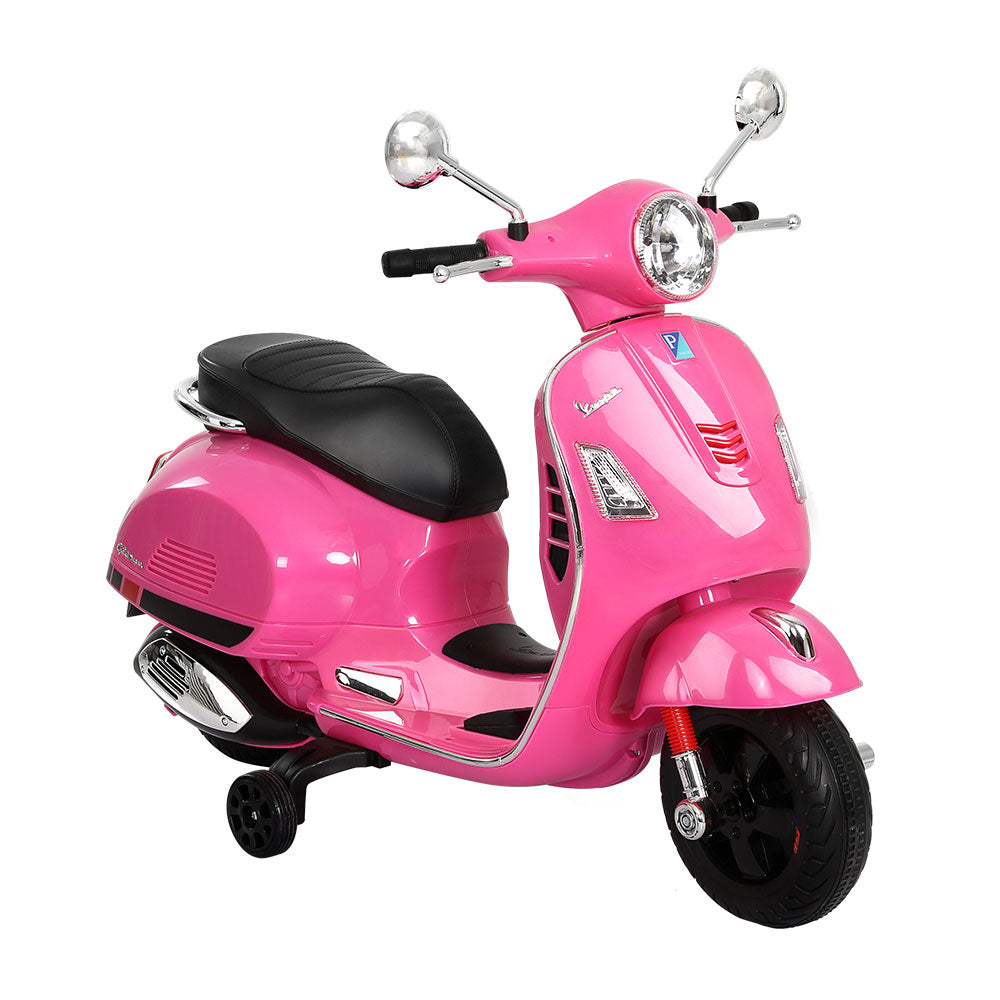 Kids Electric Ride On Car Motorcycle Motorbike Vespa Licensed GTS Pink-0