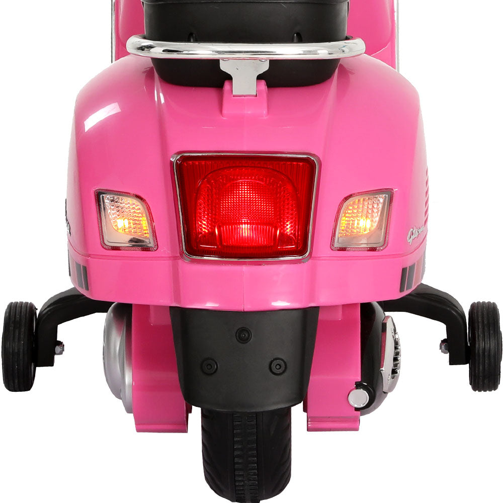 Kids Electric Ride On Car Motorcycle Motorbike Vespa Licensed GTS Pink-3