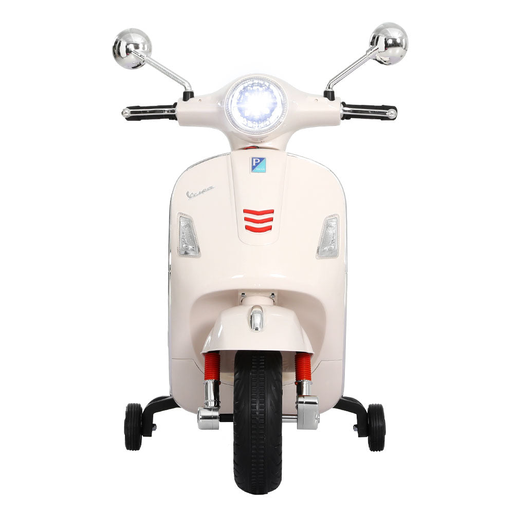 Kids Electric Ride On Car Motorcycle Motorbike Vespa Licensed GTS White-2