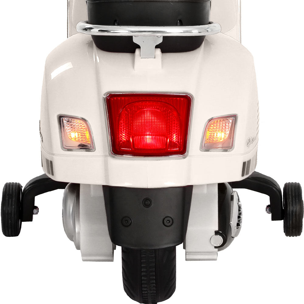 Kids Electric Ride On Car Motorcycle Motorbike Vespa Licensed GTS White-3