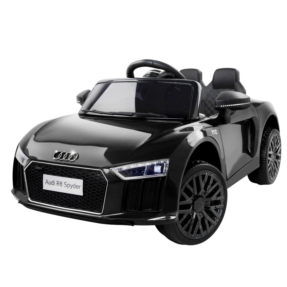 Kids Ride On Car Audi R8 Licensed Sports Electric Toy Cars Black-0