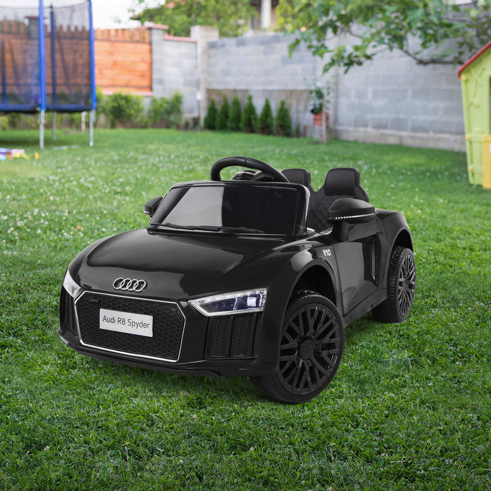 Kids Ride On Car Audi R8 Licensed Sports Electric Toy Cars Black-7