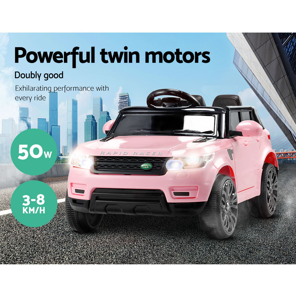 Rigo Kids Electric Ride On Car SUV Range Rover-inspired Cars Remote 12V Pink-8