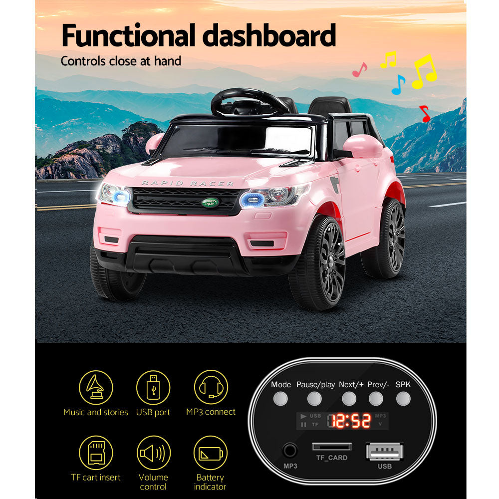 Rigo Kids Electric Ride On Car SUV Range Rover-inspired Cars Remote 12V Pink-10