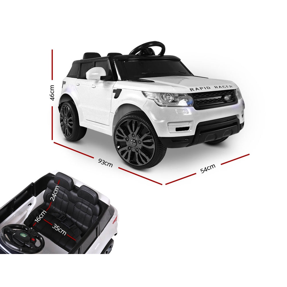 Rigo Kids Electric Ride On Car SUV Range Rover-inspired Cars Remote 12V White-1
