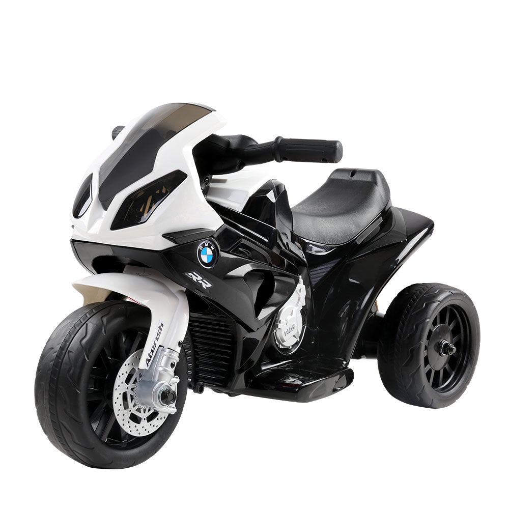 Kids Electric Ride On Car Police Motorcycle Motorbike BMW Licensed S1000RR Black-0