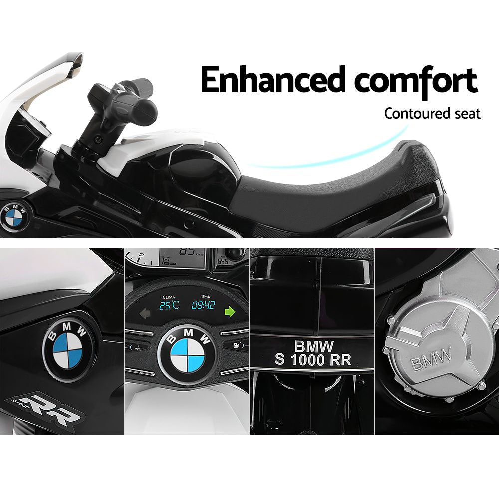 Kids Electric Ride On Car Police Motorcycle Motorbike BMW Licensed S1000RR Black-4