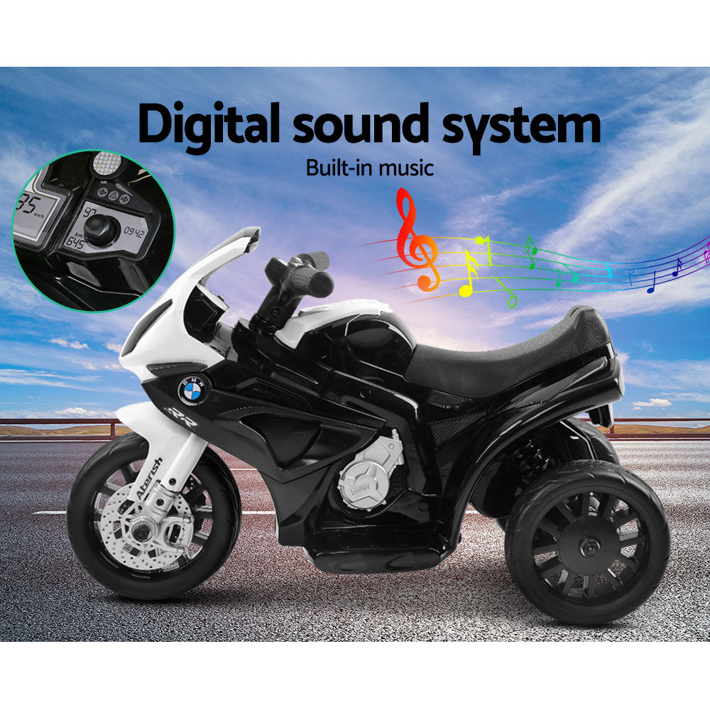 Kids Electric Ride On Car Police Motorcycle Motorbike BMW Licensed S1000RR Black-6