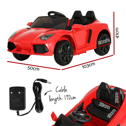 Rigo Kids Electric Ride On Car Ferrari-Inspired Toy Cars Remote 12V Red-1