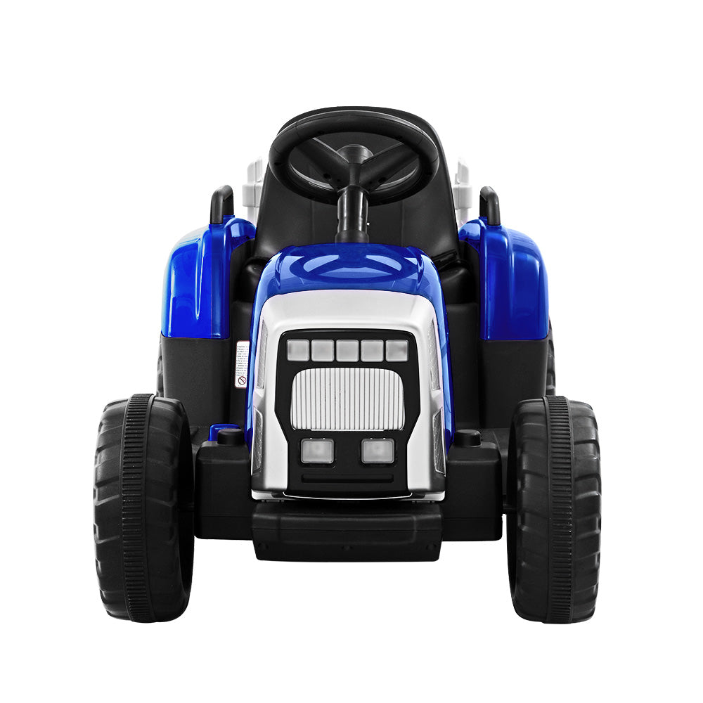 Rigo Kids Electric Ride On Car Tractor Toy Cars 12V Blue-3