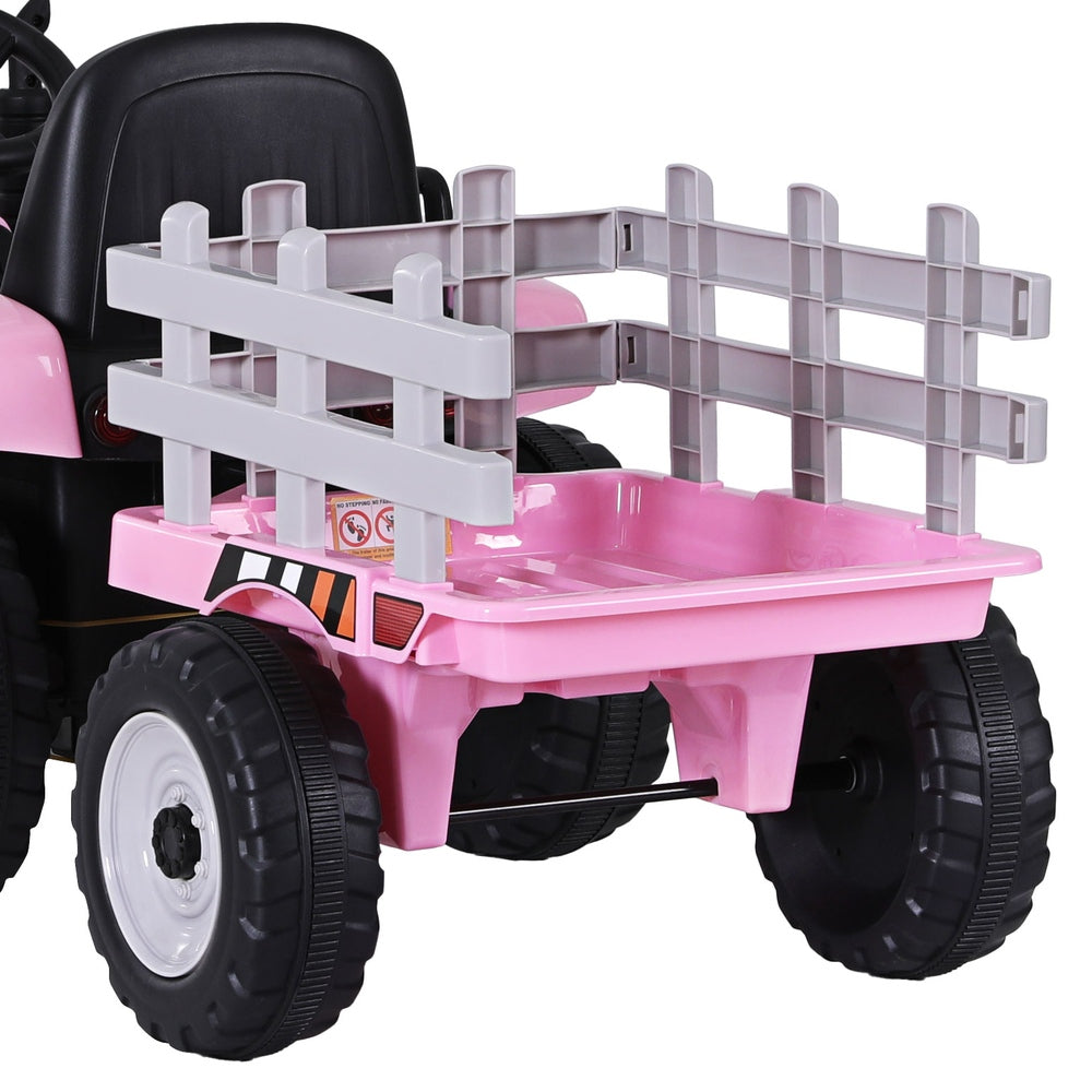 Rigo Kids Electric Ride On Car Tractor Toy Cars 12V Pink-3