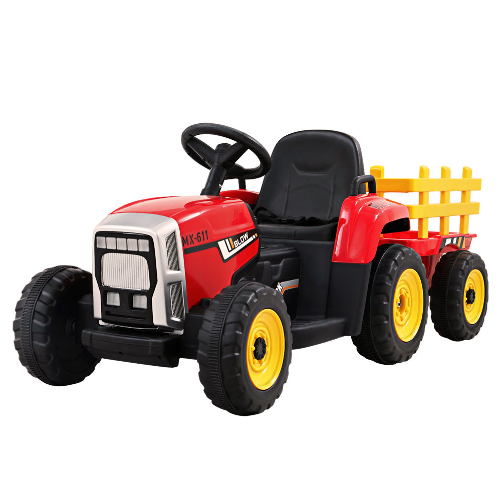 Rigo Kids Electric Ride On Car Tractor Toy Cars 12V Red-0