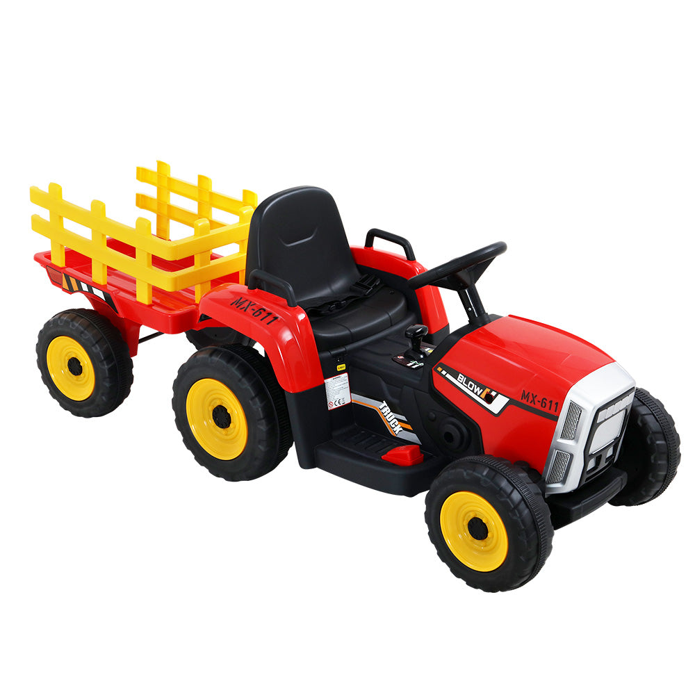 Rigo Kids Electric Ride On Car Tractor Toy Cars 12V Red-2