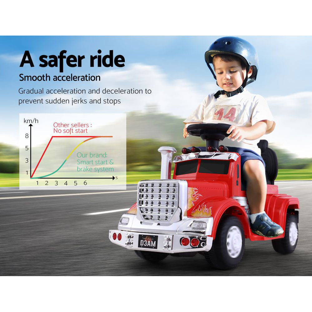 Rigo Kids Electric Ride On Car Truck Motorcycle Motorbike Toy Cars 6V Red-8