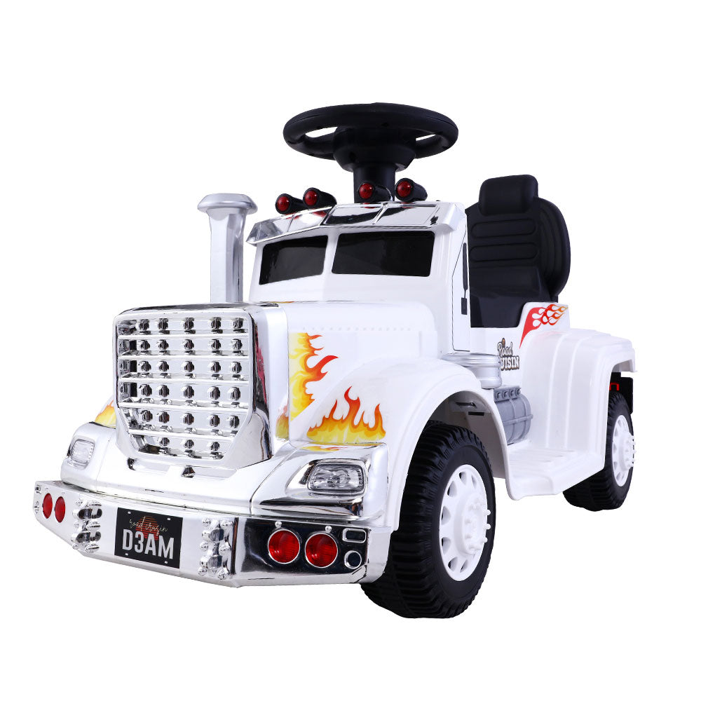 Rigo Kids Electric Ride On Car Truck Motorcycle Motorbike Toy Cars 6V White-0