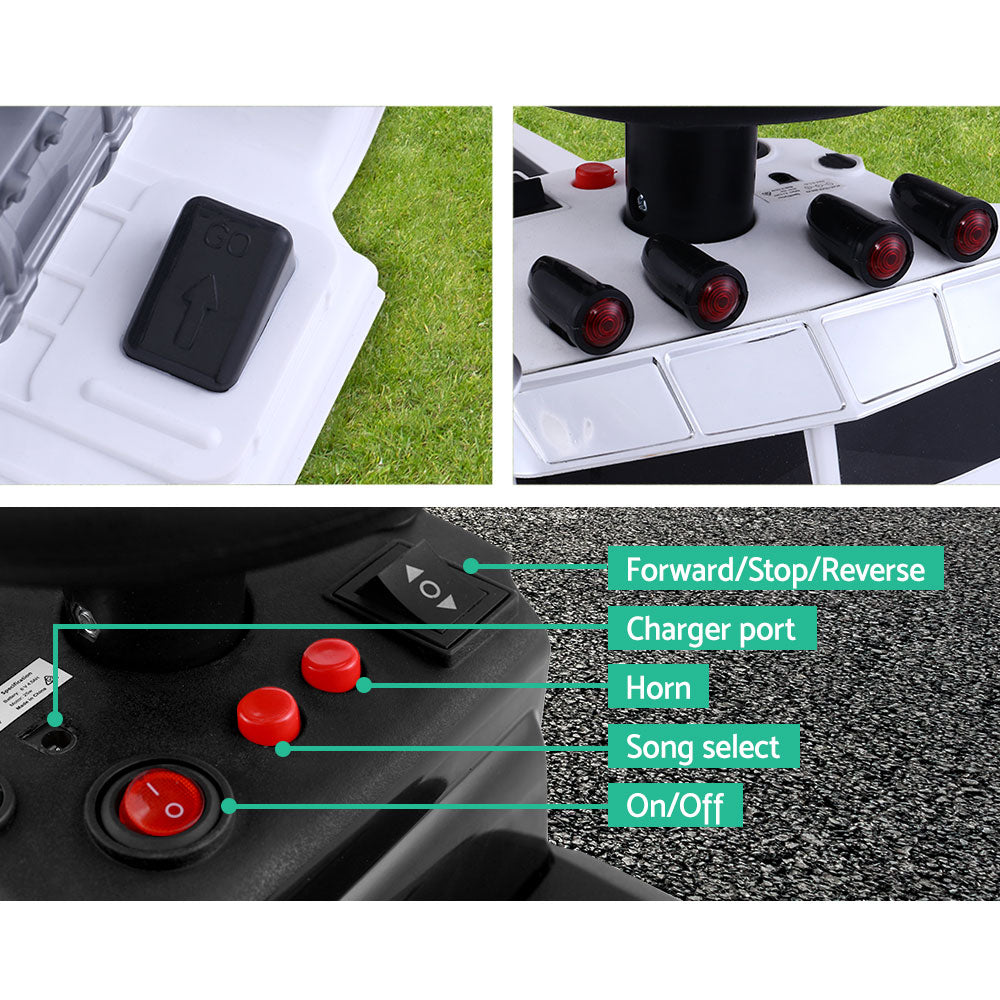 Rigo Kids Electric Ride On Car Truck Motorcycle Motorbike Toy Cars 6V White-6