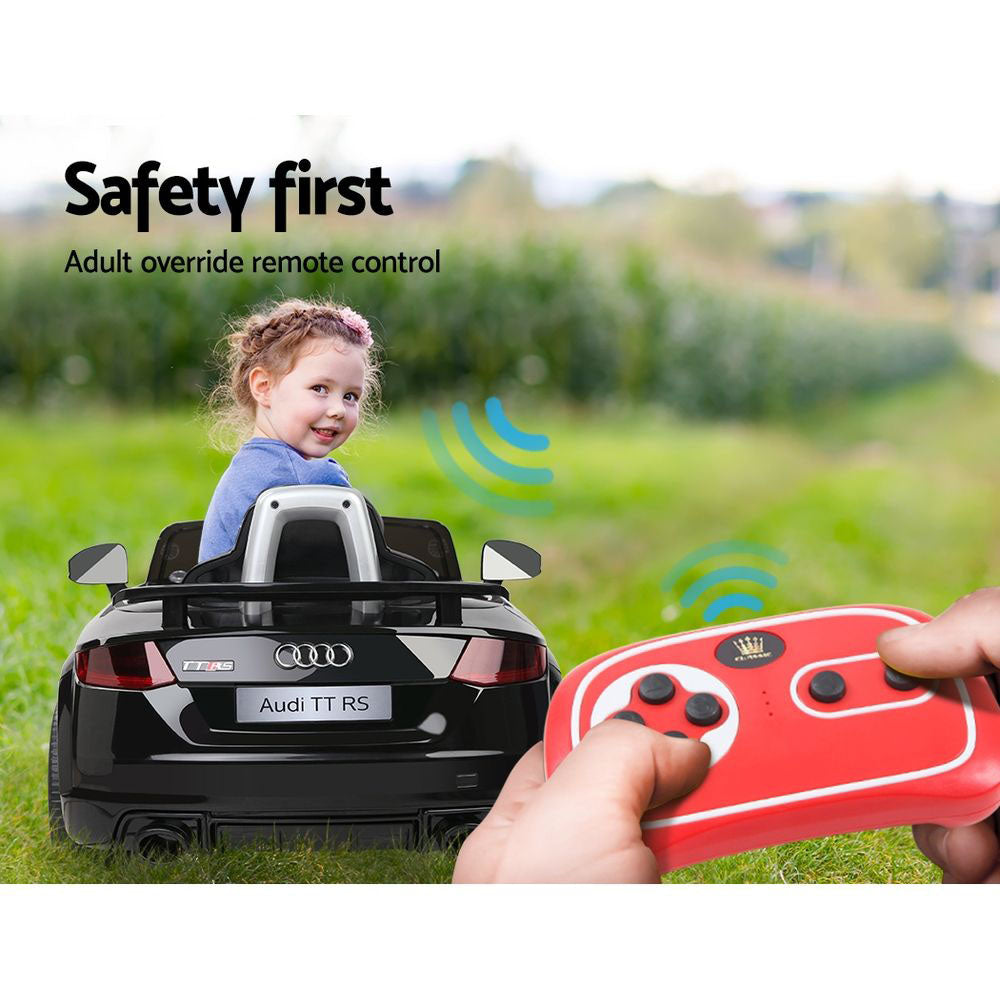 Kids Electric Ride On Car Audi Licensed TTRS Toy Cars Remote 12V Battery Black-10