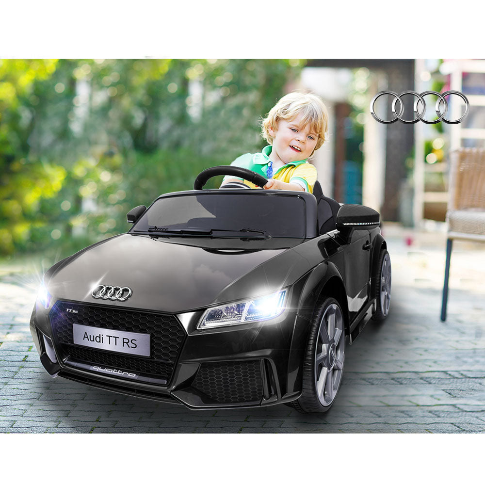 Kids Electric Ride On Car Audi Licensed TTRS Toy Cars Remote 12V Battery Black-11