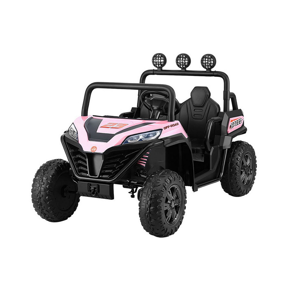 Rigo Kids Ride On Car Electric Toys Cars Headlight Music Remote Control Pink-1