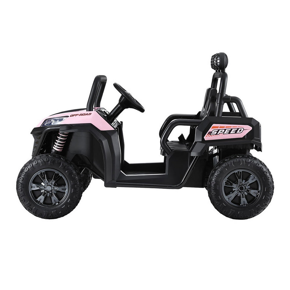 Rigo Kids Ride On Car Electric Toys Cars Headlight Music Remote Control Pink-3