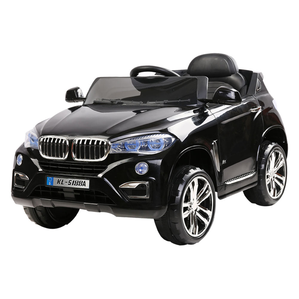 Rigo Kids Electric Ride On Car SUV BMW-Inspired X5 Toy Cars Remote 6V Black-0