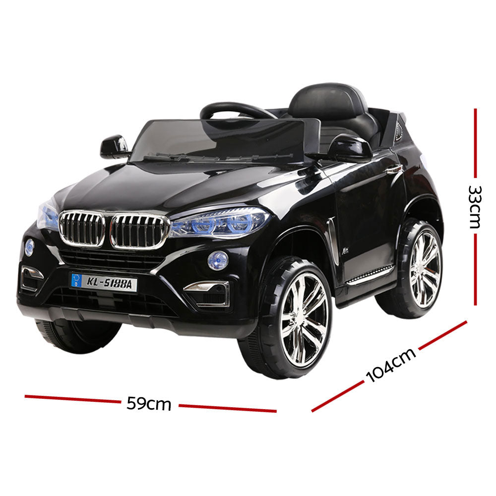 Rigo Kids Electric Ride On Car SUV BMW-Inspired X5 Toy Cars Remote 6V Black-1