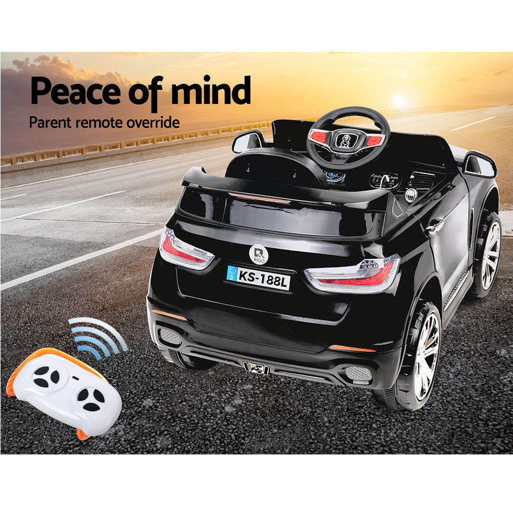 Rigo Kids Electric Ride On Car SUV BMW-Inspired X5 Toy Cars Remote 6V Black-12