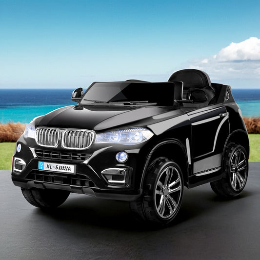 Rigo Kids Electric Ride On Car SUV BMW-Inspired X5 Toy Cars Remote 6V Black-0