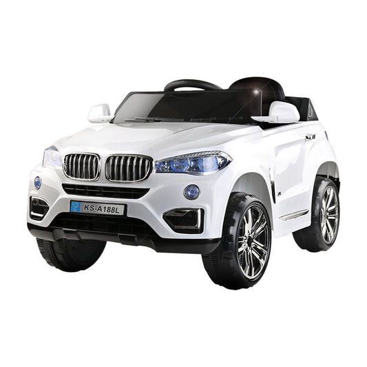 Rigo Kids Electric Ride On Car SUV BMW-Inspired X5 Toy Cars Remote 6V White-0