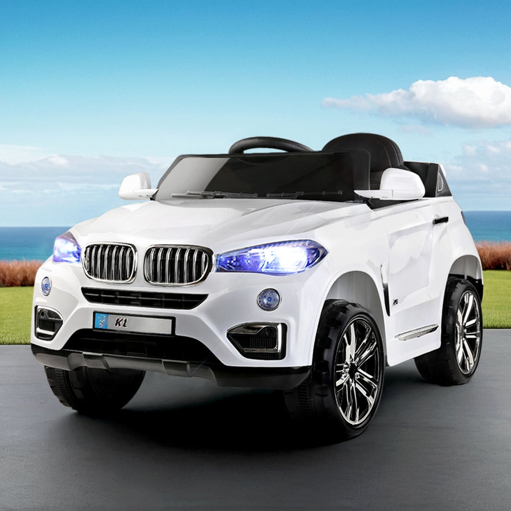 Rigo Kids Electric Ride On Car SUV BMW-Inspired X5 Toy Cars Remote 6V White-0