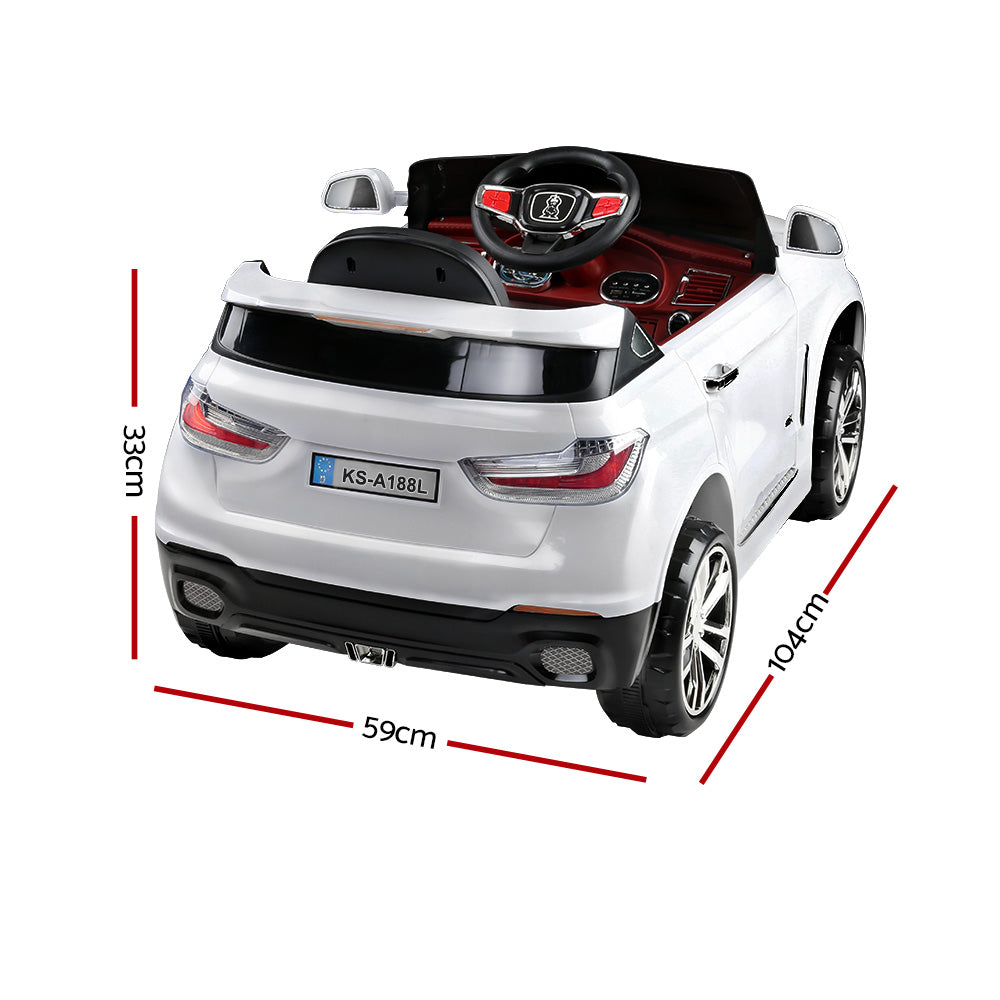 Rigo Kids Electric Ride On Car SUV BMW-Inspired X5 Toy Cars Remote 6V White-1