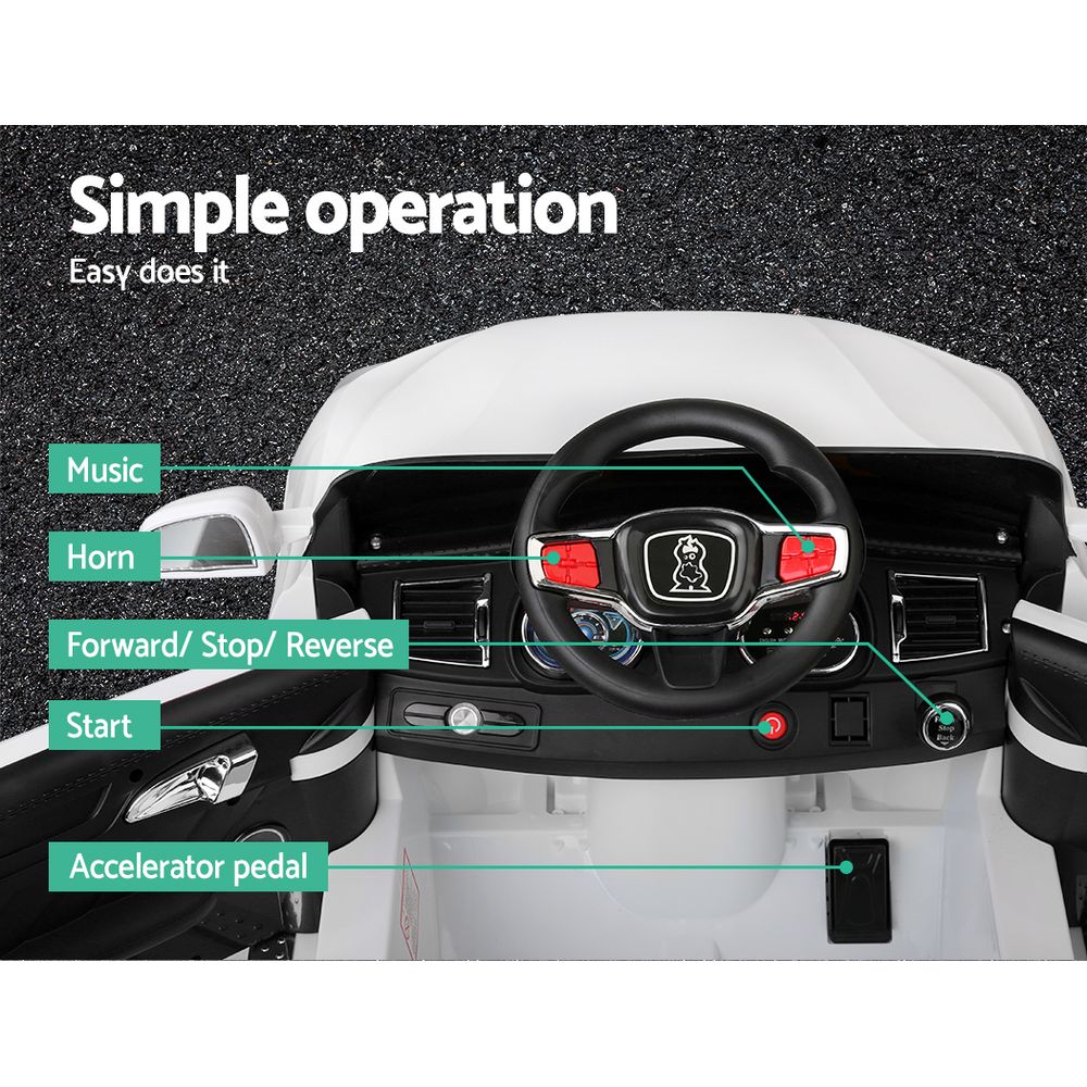 Rigo Kids Electric Ride On Car SUV BMW-Inspired X5 Toy Cars Remote 6V White-4