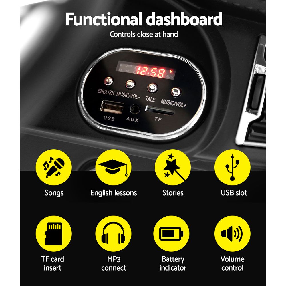 Rigo Kids Electric Ride On Car SUV BMW-Inspired X5 Toy Cars Remote 6V White-5