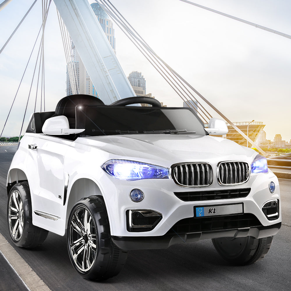 Rigo Kids Electric Ride On Car SUV BMW-Inspired X5 Toy Cars Remote 6V White-6