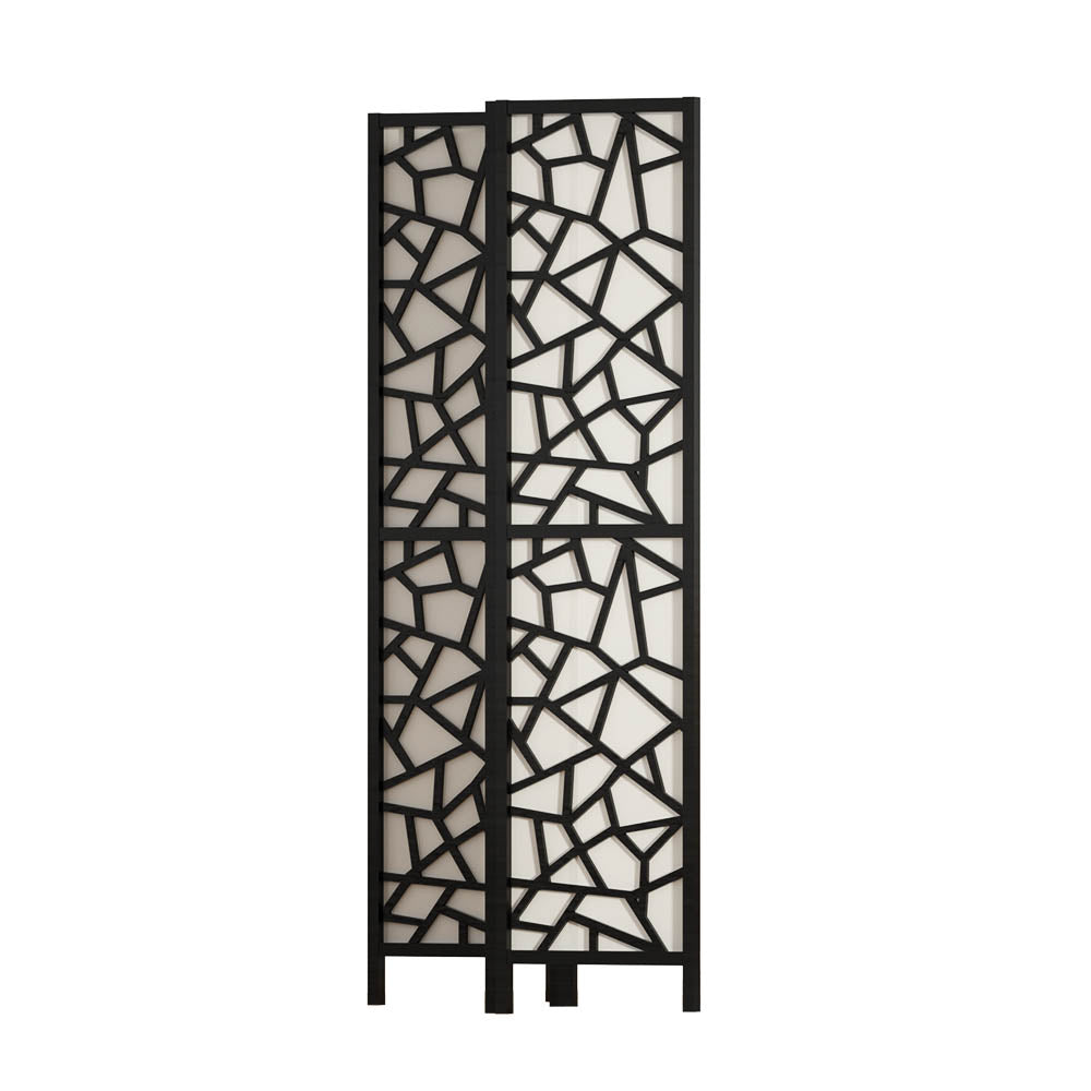 Artiss 4 Panel Room Divider Screen 162x170cm Clover Black-3