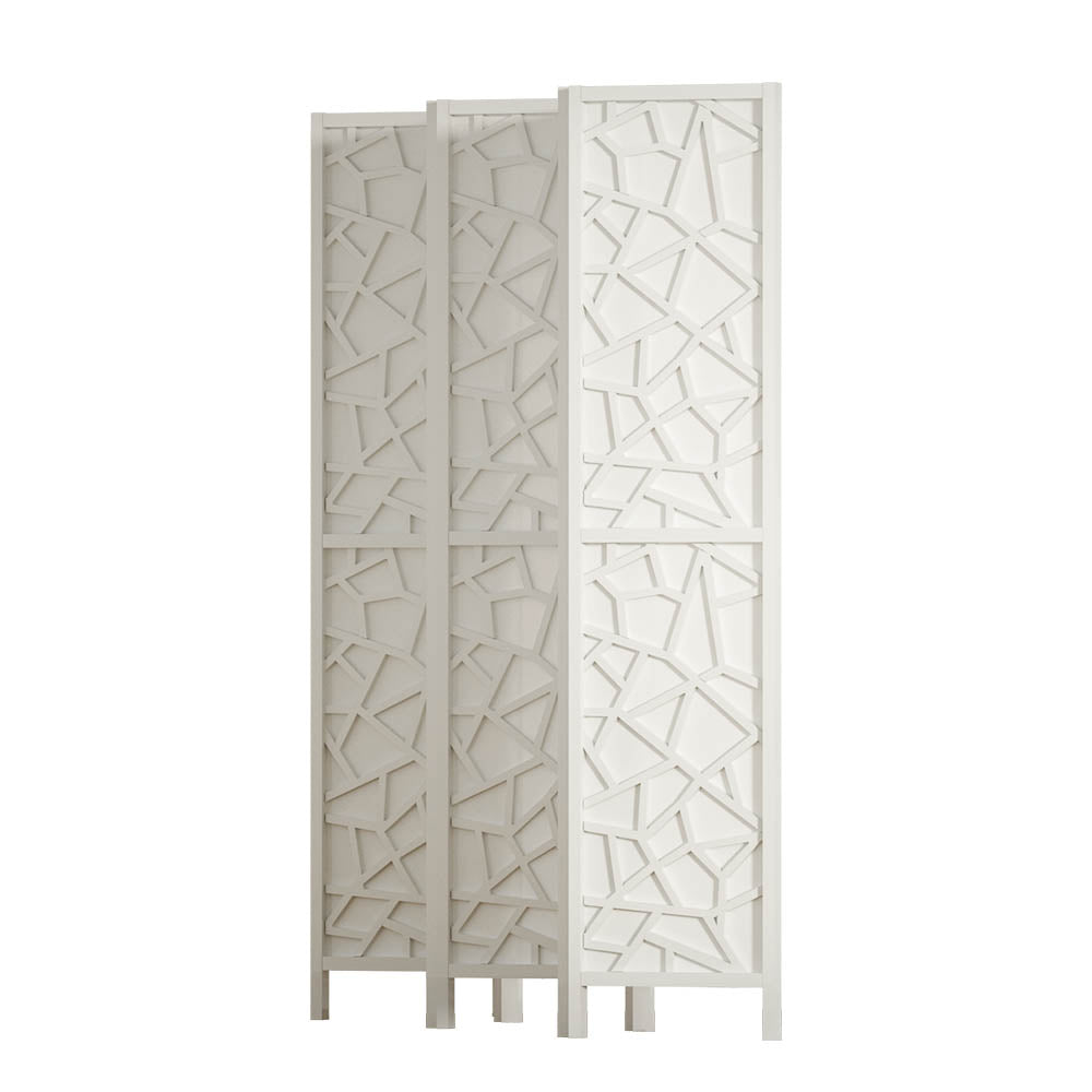 Artiss 6 Panel Room Divider Screen 244x170cm Clover White-3