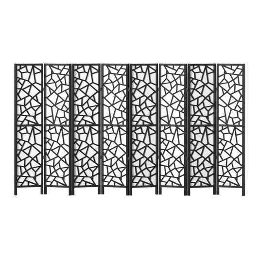 Artiss 8 Panel Room Divider Screen 325x170cm Clover Black-0