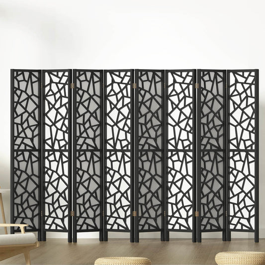Artiss 8 Panel Room Divider Screen 325x170cm Clover Black-0