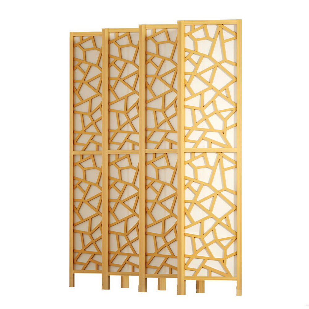 Artiss 8 Panel Room Divider Screen 325x170cm Clover Natural-3