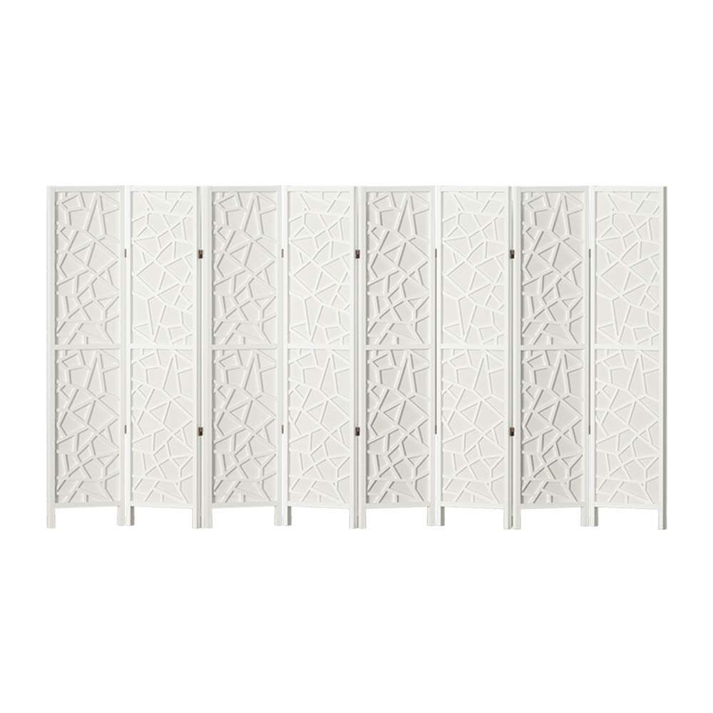 Artiss 8 Panel Room Divider Screen 325x170cm Clover White-0