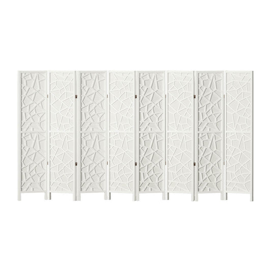 Artiss 8 Panel Room Divider Screen 325x170cm Clover White-0