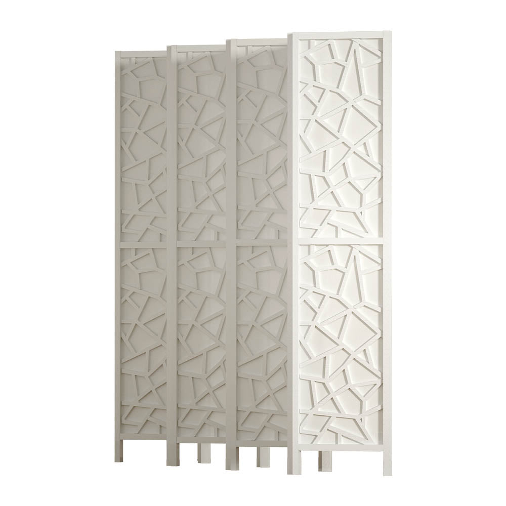 Artiss 8 Panel Room Divider Screen 325x170cm Clover White-3